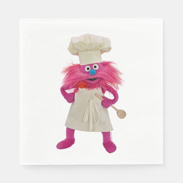 Keks Monster Food Truck | Gonger Posing Serviette (Vorderseite)
