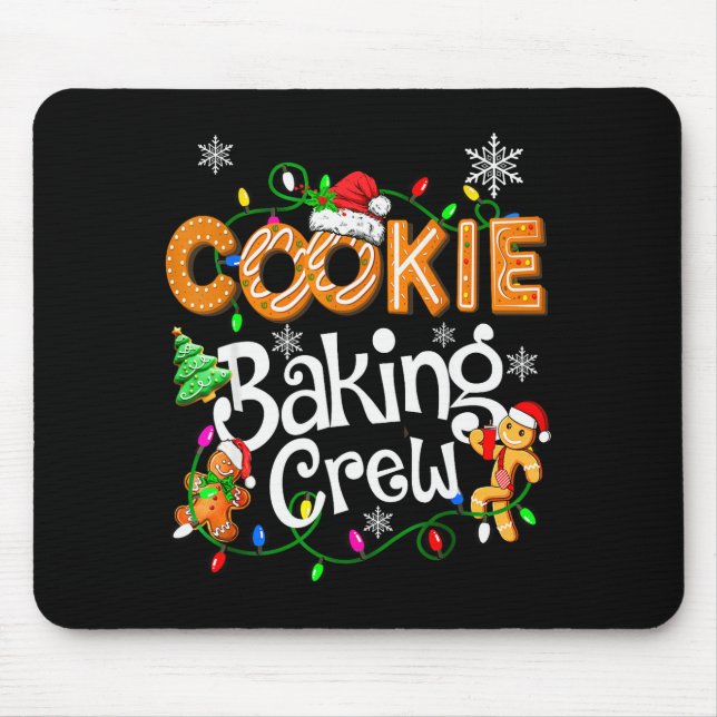 Kekse-Back-Crew-Kochliebhaber-Santa-Weihnachten-Gi Mousepad (Vorne)