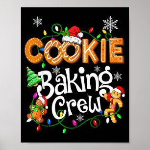 Kekse-Back-Crew-Kochliebhaber-Santa-Weihnachten-Le Poster
