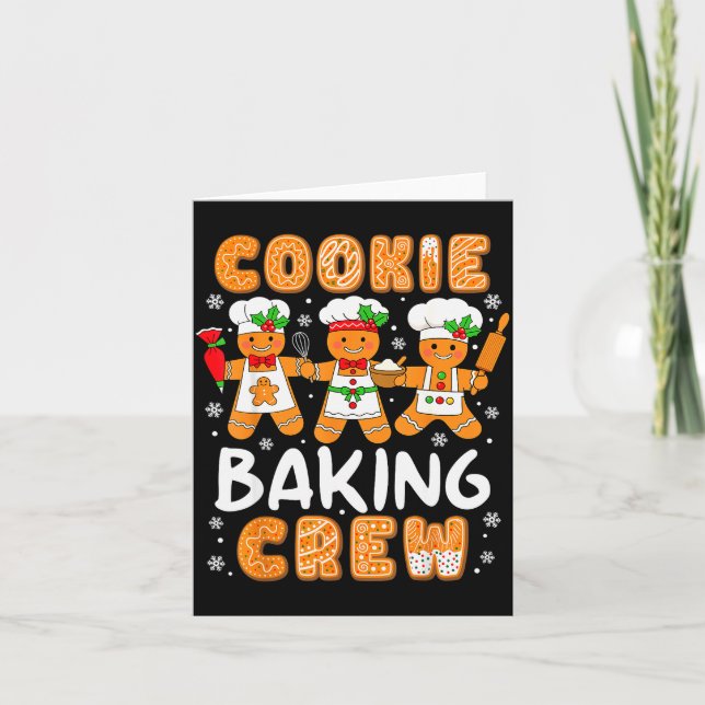 Kekse-Back-Crew Weihnachten Lustig Lebkuchen Liebh Karte (Vorderseite)