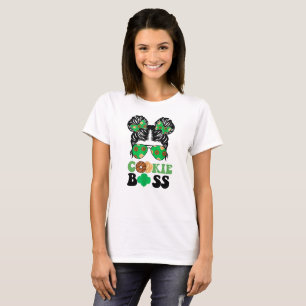Kekse Boss Girls Kidlife Messy Bun Sunglass T-Shirt