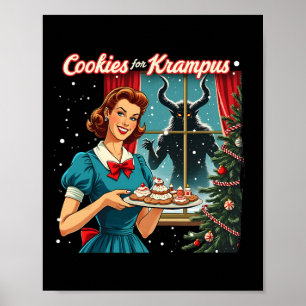 Kekse für Krampus Lustiges Weihnachten Xmas Krampu Poster