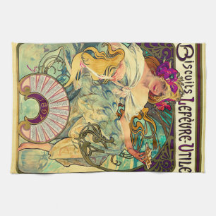 Kekse Lefevre-Utile von Alphonse Mucha (1896) Geschirrtuch