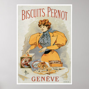 Kekse Pernot Vintage Nahrungsmittelanzeigen-Kunst Poster