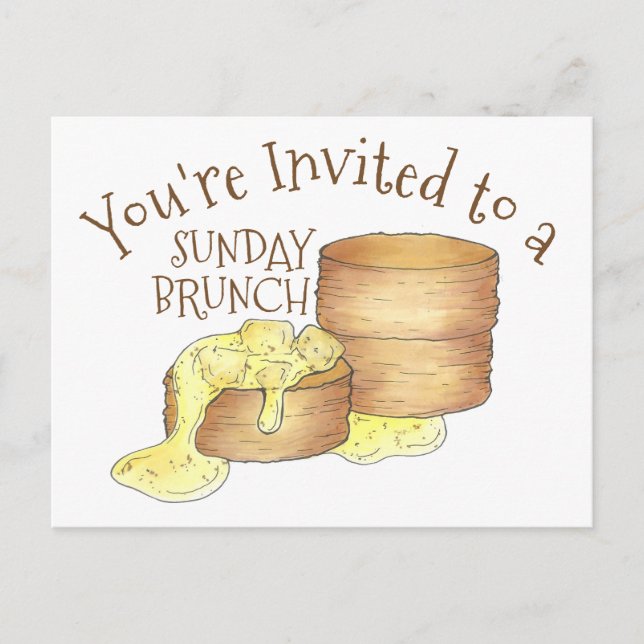 Kekse und Brunch Einladung zum Frühstück Postkarte (Vorderseite)