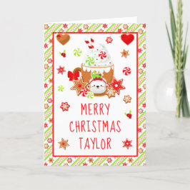 Kekse und Kakao Grün frohe Weihnachten