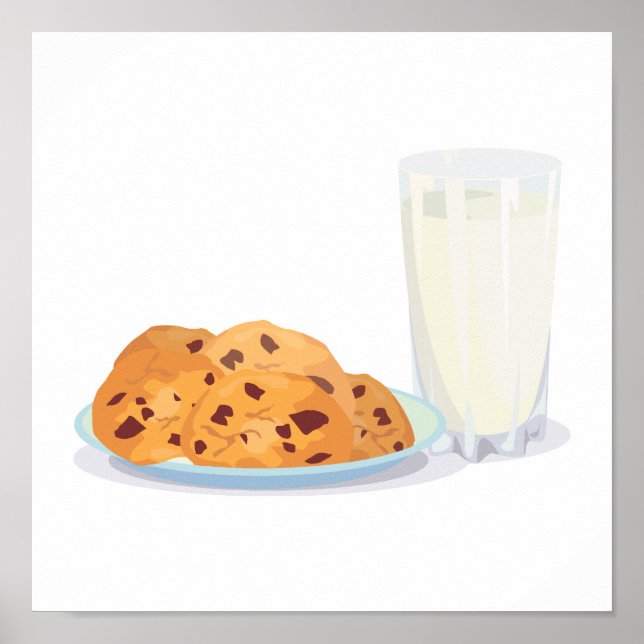 Kekse und Milch Poster (Vorne)