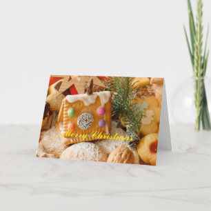 Kekse und Süßigkeiten Weihnachtskarte Karte