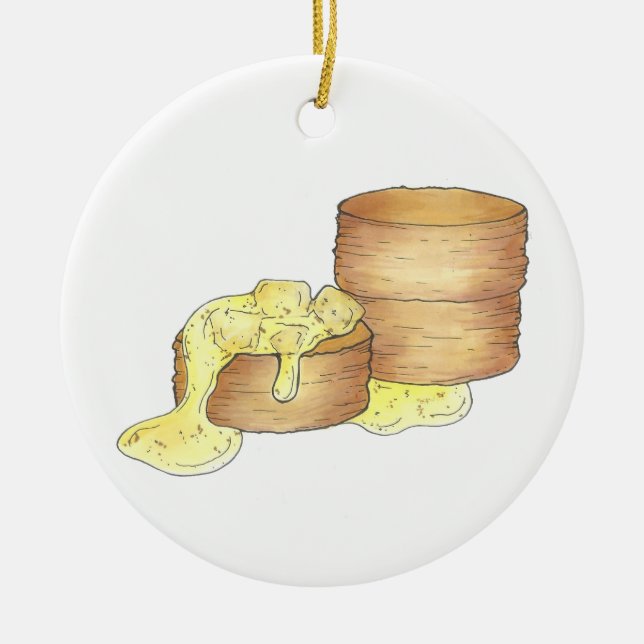 Kekse und Wurst Gravy Südliches Frühstück Küche Keramik Ornament (Vorne)