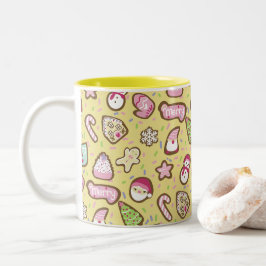 Kekse Weihnachtsgelb Zweifarbige Tasse