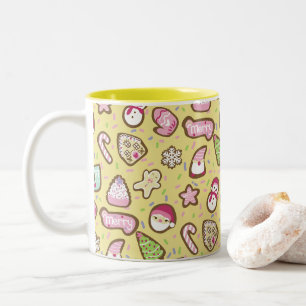 Kekse Weihnachtsgelb Zweifarbige Tasse
