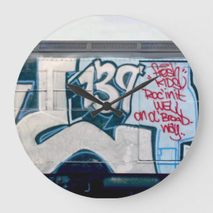 Kel139 Klassische Graffiti-Uhr Große Wanduhr