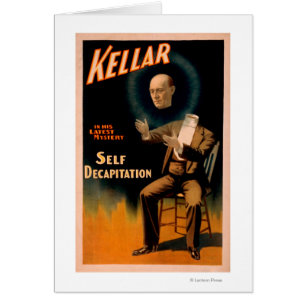 Kellar darstellende Selbstenthauptungs-Magie