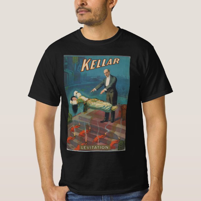Kellar, das Magician Levitation Magic Poster T-Shirt (Vorderseite)