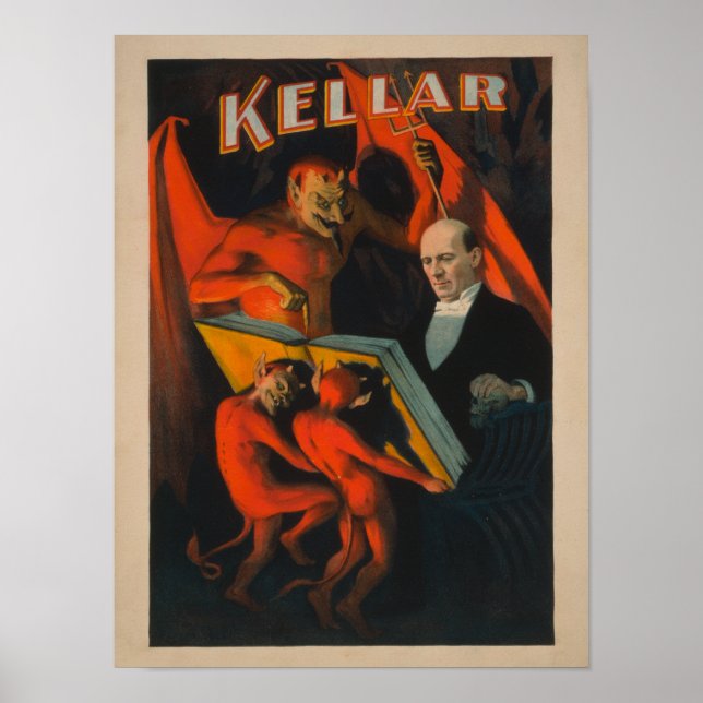 Kellar Devil and Demos with Magic Book Poster (Vorne)