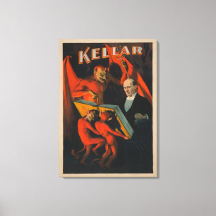 Kellar Devil and Demos with Magic Book Poster Leinwanddruck