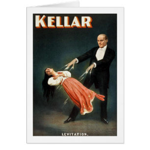 Kellar la lévitation de magicien - annonce vintage