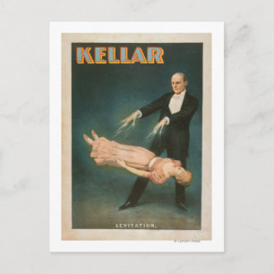 Kellar Levitation Zauberposter #1 Postkarte