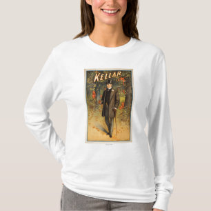 Kellar Porträt mit Teufel-förderndem Plakat T-Shirt