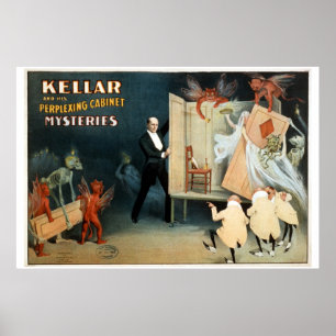 Kellar's Cabinets Vintage-Theaterplakat. Poster