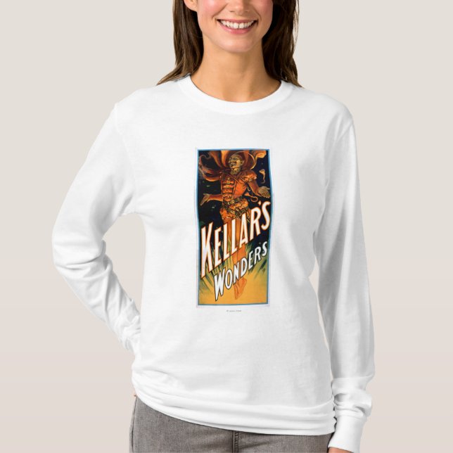 Kellars Wunder gekleidet wie Teufel-Magie T-Shirt (Vorderseite)