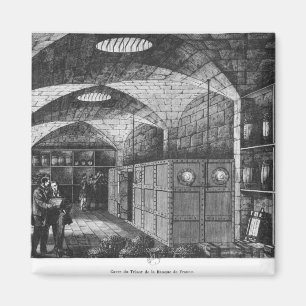 Keller der Bank von Frankreich in Paris, 1897 Magnet