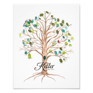 Keller Famil Tree Print Fotodruck