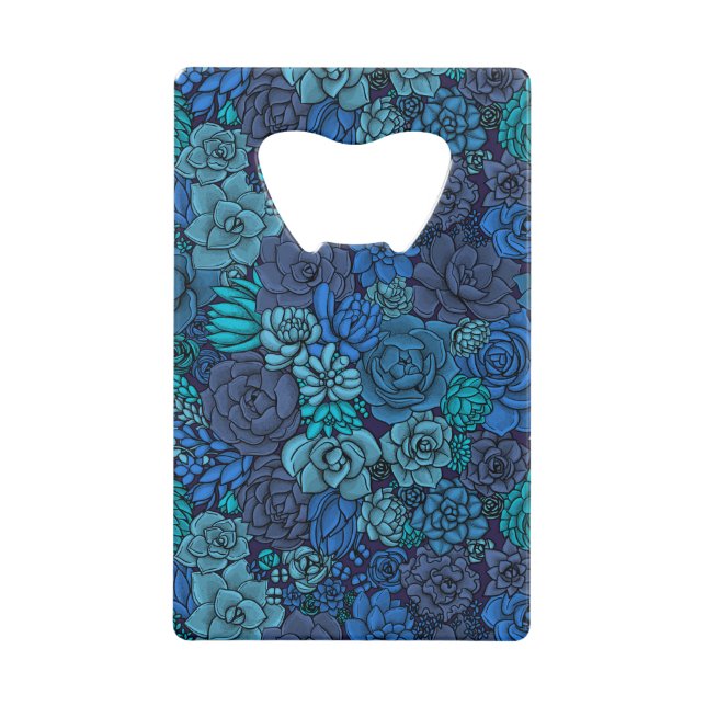 Keller Garten in Blau Geldbeutel Flaschenöffner (Vorderseite)