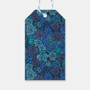 Keller Garten in Blau Geschenkanhänger