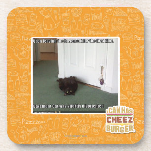 Keller-Katze, etwas verwirrt Untersetzer