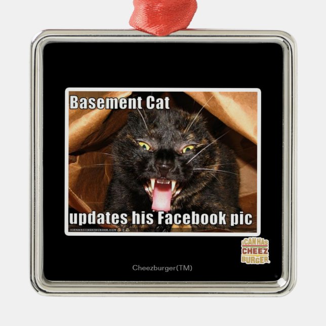 Keller-Katze Ornament Aus Metall (Vorne)