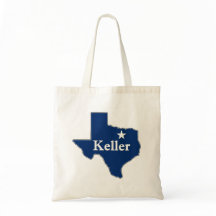 Keller, Texas Lone Star Staat Karte Niedliche Stad