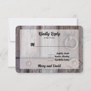 Keller Türgriff Hochzeit RSVP Karte