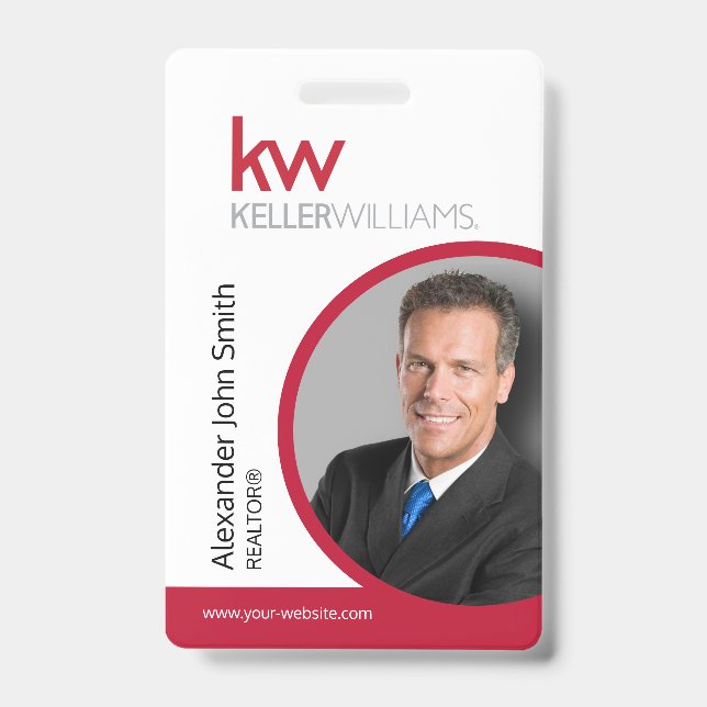 Keller Williams ID-Kartenabzeichen Ausweis (Vorderseite)