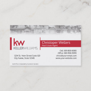Keller Williams Real Anwesen Business Card Design Visitenkarte
