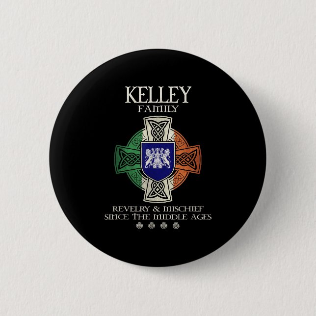 Kelley Family Ireland Kelley Surname Button (Vorderseite)