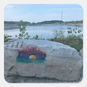 Kelleys Quarry Fotografy von Willowcatdesigns Quadratischer Aufkleber
