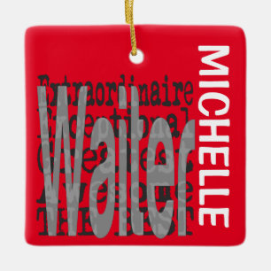 Kellner Extraordinaire CUSTOM Keramikornament