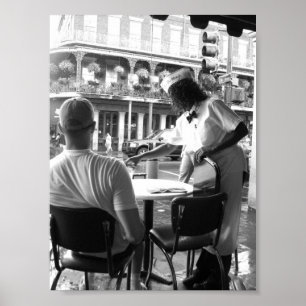 Kellnerin bei Cafe' du Monde New Orleans, Poster