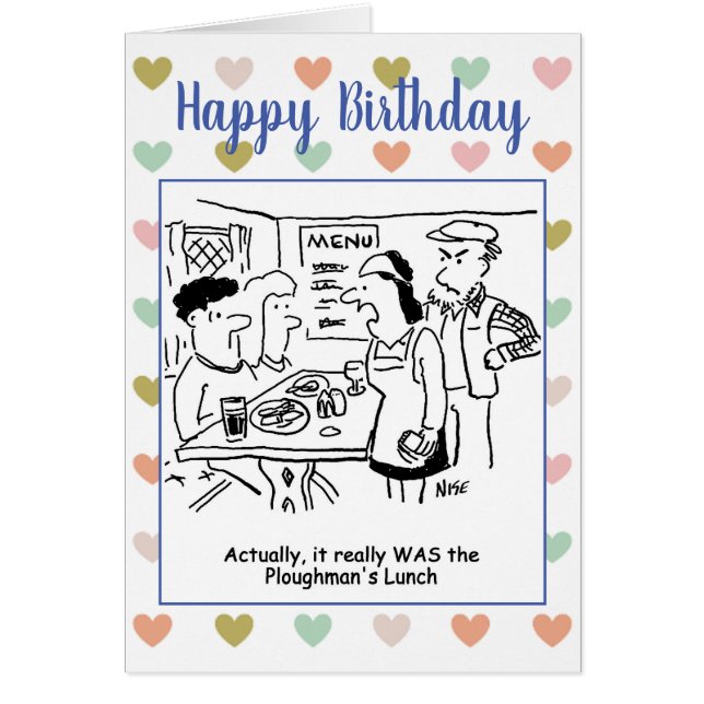 Kellnerin in Pub Says Essen Wirklich war Plowman's (Vorne)