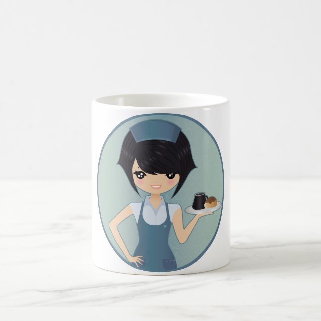 Kellnerin Kaffeetasse (Mittel)