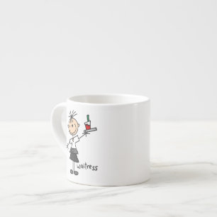 Kellnerin-Stick-Figur Espressotasse
