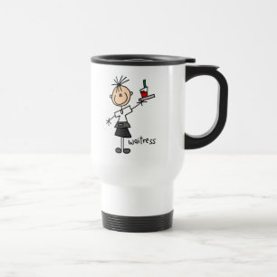 Kellnerin Stock Figur Reisebecher