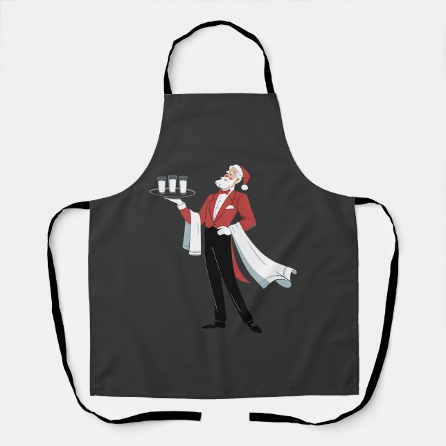 Kellnerin Weihnachten Santa Server Xmas  Schürze (Vorderseite)
