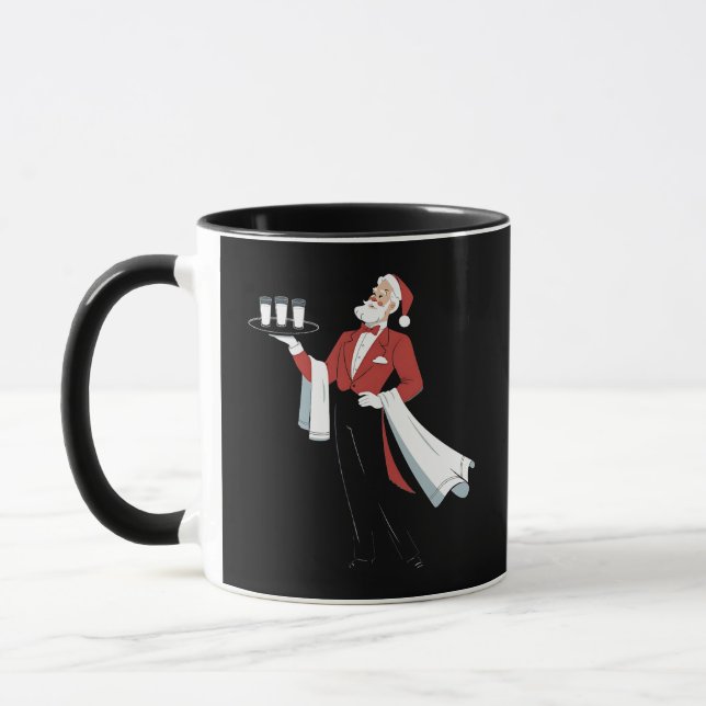 Kellnerin Weihnachten Santa Server Xmas  Tasse (Links)