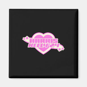 Kelly 2024 Trendy Heart Pink Girly Democrat Magnet