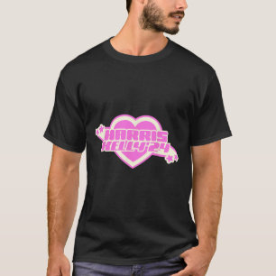 Kelly 2024 Trendy Heart Pink Girly Democrat T-Shirt