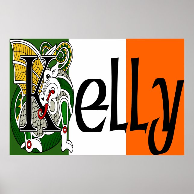 Kelly Celtic Dragon Print Poster (Vorne)
