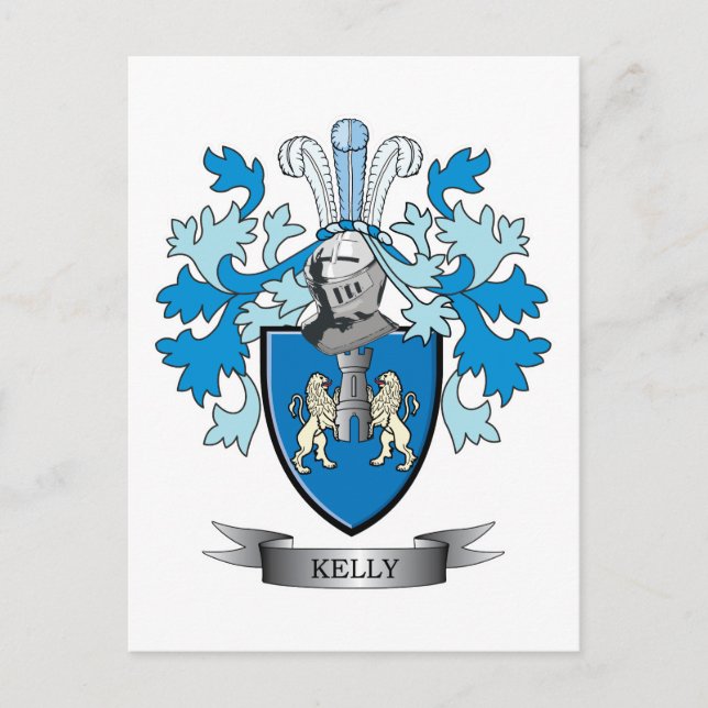 Kelly-Coat-of-Arms Postkarte (Vorderseite)