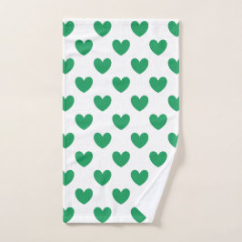 Kelly Coeurs polka vert sur blanc